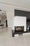 Designed fireplace in modern residence