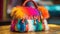 designer bag blurred background festive illuminations in the mall