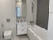 Designer bathroom with bathtub