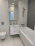 Designer bathroom with bathtub