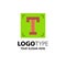 Designer, Font, Path, Program, Text Business Logo Template. Flat Color