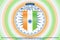 designer illustration of happy republic day with India conical flag ,mandala and ashoka chakra in background