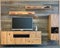 Designer living room wall with tv wooden cupboard