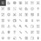 Designer tools outline icons set