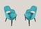 Designer turquoise chairs pattern. Psychologist consultation