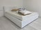 Designer white bedroom in minimalism