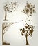 Designs with decorative tree from leafs