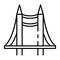 Desk bridge project icon, outline style