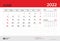 Desk Calendar 2022 design, June 2022 template, week start on sunday, Planner design, Wall calendar 2022 layout