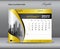 Desk calendar 2022 template on gold backgrounds luxurious concept, September template, Wall calendar 2022 design, planner
