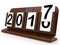 Desk Calendar Represents Year Two Thousand Seventeen