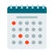 Desk calendar vector icon flat isolated