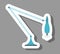 Desk lamp icon that symbolizes office and work