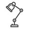 Desk lamp line icon, table lamp and appliance