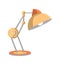 Desk light lamp icon in flat style