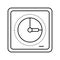 desk timer kitchen cookware line icon vector illustration