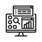 desktop applications line icon vector illustration