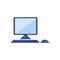 Desktop computer isolated icon