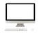 Desktop computer with white screen