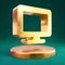 Desktop icon. Fortuna Gold Desktop symbol on golden podium