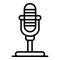 Desktop microphone icon, outline style