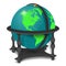 Desktop or Outdoor 3D globe on four legs isolated on a white background