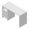 Desktop table icon, isometric style