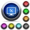 Desktop tools round glossy buttons