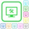 Desktop tools vivid colored flat icons