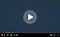 Desktop web video player. Multimedia player social media, play video online window with navigation icons, modern social media