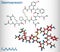 Desmopressin, desmopresina, desmopressinum molecule. It is antidiuretic peptide drug, synthetic analogue of vasopressin.