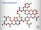 Desmopressin, desmopresina, desmopressinum molecule. It is antidiuretic peptide drug, synthetic analogue of vasopressin. Sheet of