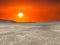 Desolate Desert Hot Sun Landscape