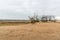 Desolate landscape with bare trees and branches