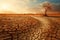 Desolate Landscape: Climate Crisis. Generative ai.