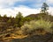 Desolate landscape of an extinct volcano.