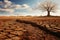 Desolate landscape under the impact of severe drought.