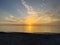 Desolate Turtle Beach on Florida\\\'s Gulf coast right before a beautiful Blue and Orange sunset