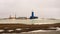 A desolate view of prudhoe bay in the springtime