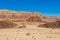 Desolation of the desert. The road, walking paths, tracks and trails through the rocky mountains and landscapes of Timna National