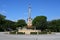 DeSoto Plaza and Fountain in Coral Gables, Florida.