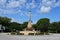 DeSoto Plaza and Fountain in Coral Gables, Florida.