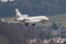 Dessault Falcon 7X jet arrival in Zurich in Switzerland