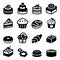 Dessert & bakery icon set