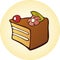 Dessert cake button