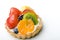 Dessert fruit tart pastry with whipped cream