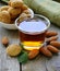 Dessert liqueur Amaretto with almond biscuits (amarittini)