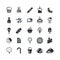 Dessert, pie, cupcake, cookie, biscuit, muffin vector icons