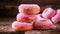 dessert pink donut food