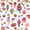 Desserts Background - Seamless Pattern